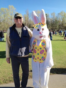 Grandpa with his bunny today