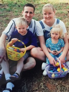 Rene and Kyle with Aunt Jenny and Uncle Ron in 1999